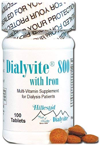 Dialyvite 800 with Iron - 100 Tablets | High Potency Iron Supplement for Energy & Vitality | Supports Healthy Blood & Immune System | Ideal for Anemia & Fatigue Relief