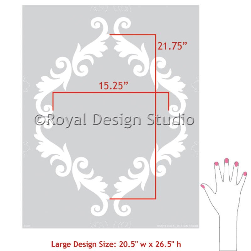Acanthus Trellis Wall Stencil - Reusable DIY Decorative Painting Template for Home & Garden Décor | Perfect for Walls, Furniture, and Fabric Projects