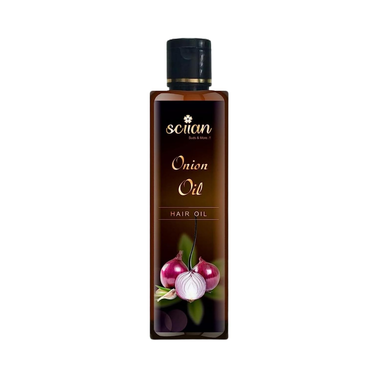 SCIIAN Onion Hair Oil 100ml - Natural Scalp Nourishment for Dry, Frizzy Hair - Reduces Dandruff & Promotes Smooth, Silky Hair - Perfect for Daily Hair Care & Styling