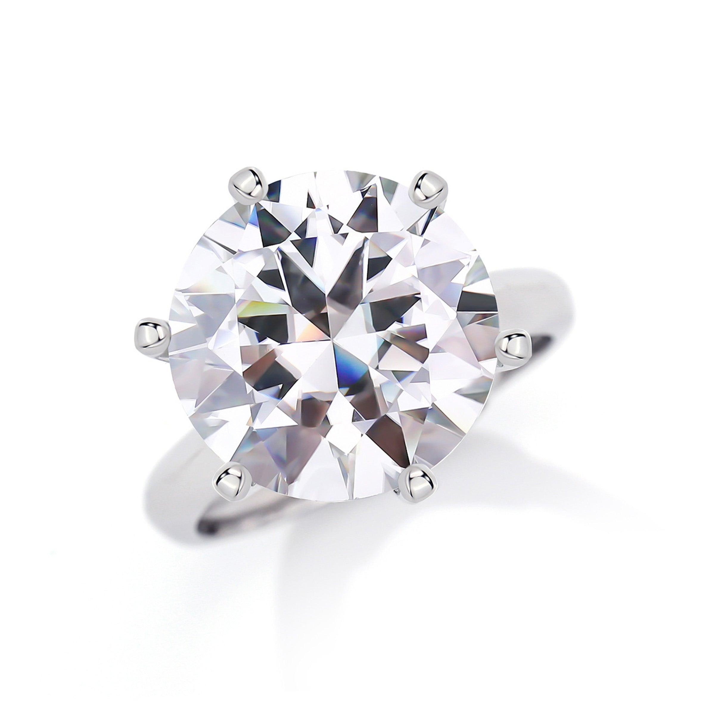 Celestial Spark: Round Cut Moissanite Ashes Ring for Women - Elegant Memorial Jewelry for Loved Ones, Perfect for Remembrance Ceremonies & Special Occasions