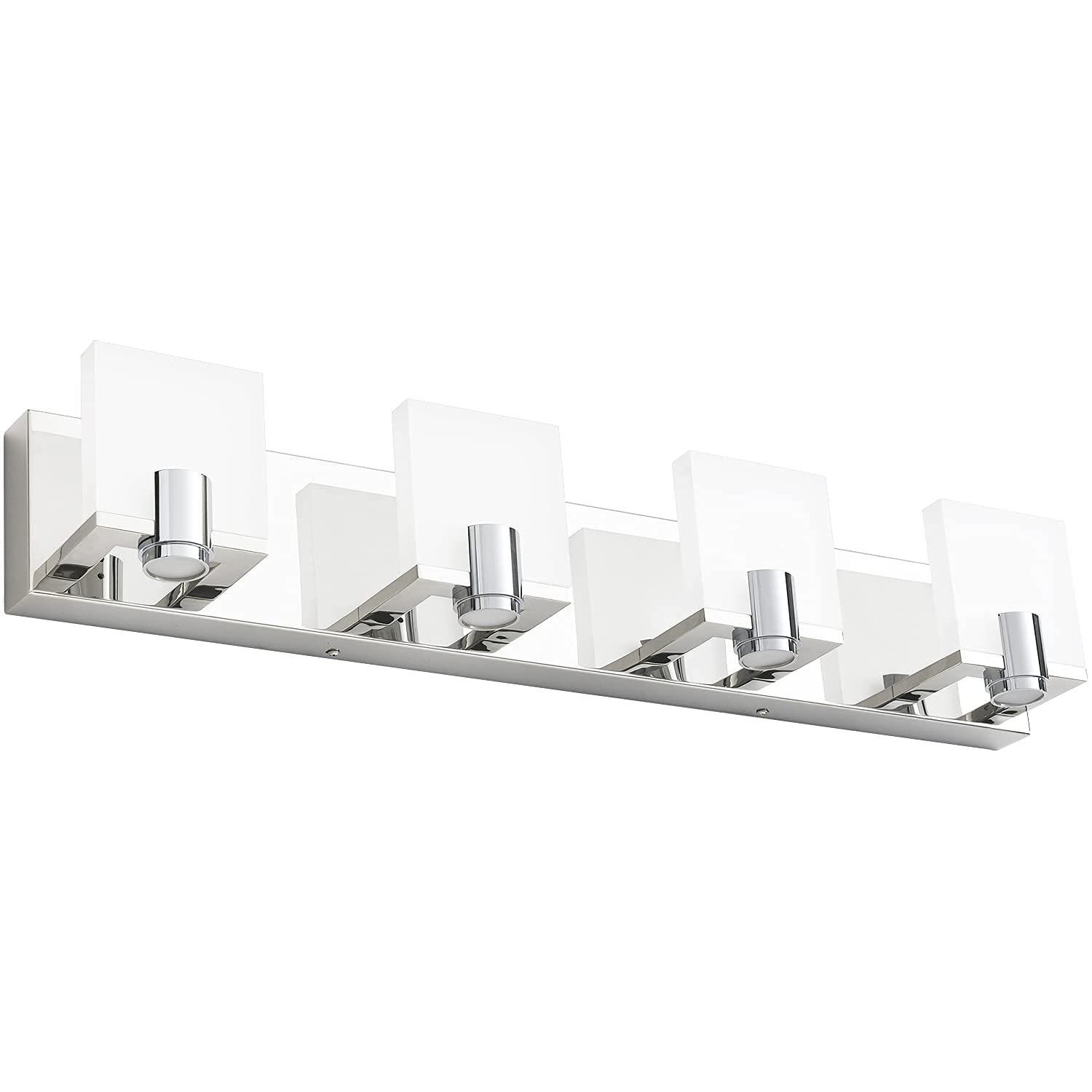 SOLFART Modern Dimmable LED Vanity Light with Gloss Chrome Finish - Perfect for Bathroom, Bedroom, and Dressing Room Makeup Area