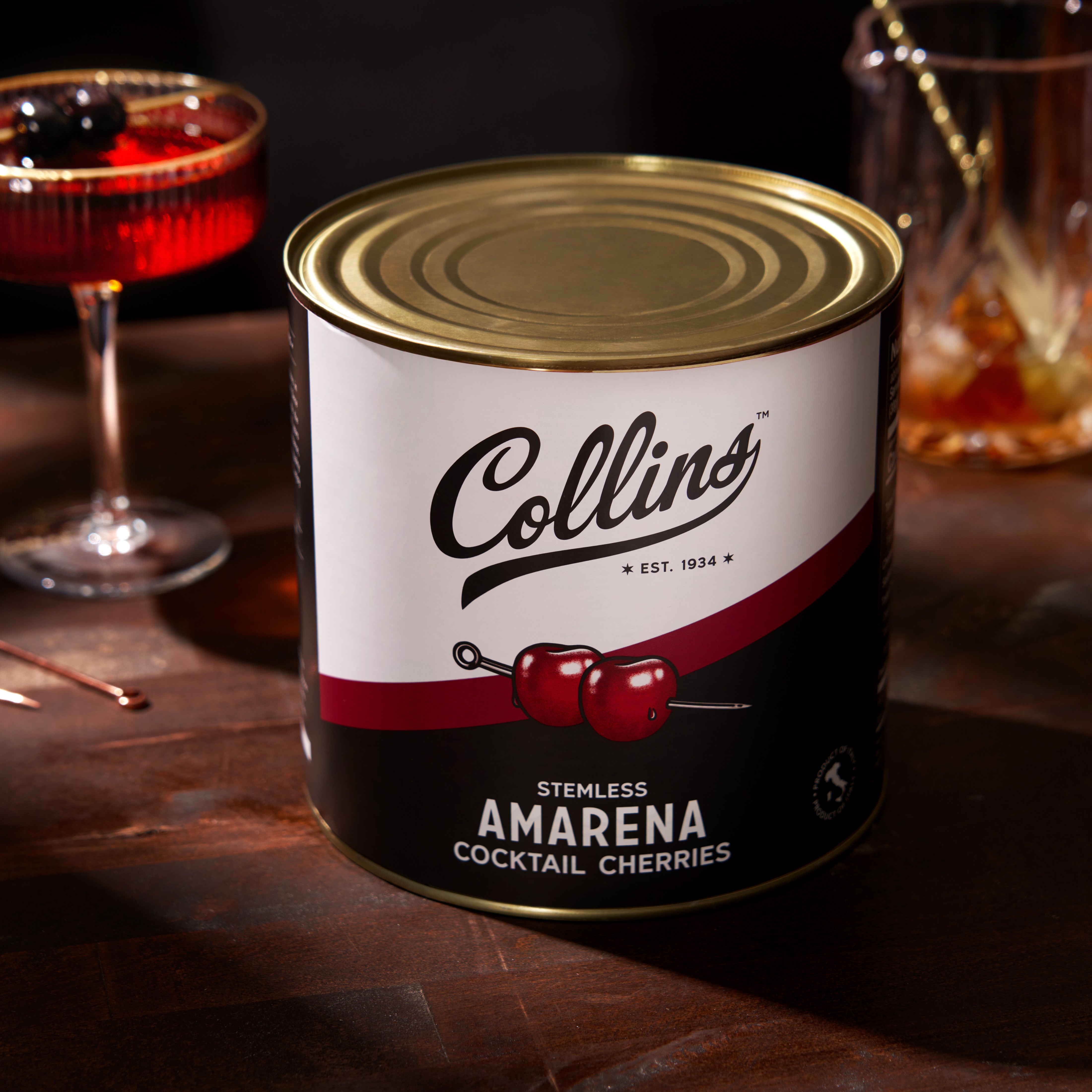 Premium Amarena Cherries in Heavy Syrup - 7 lb Bulk Jar (28 Servings) | Perfect for Desserts, Cocktails, Ice Cream Toppings & Gourmet Baking