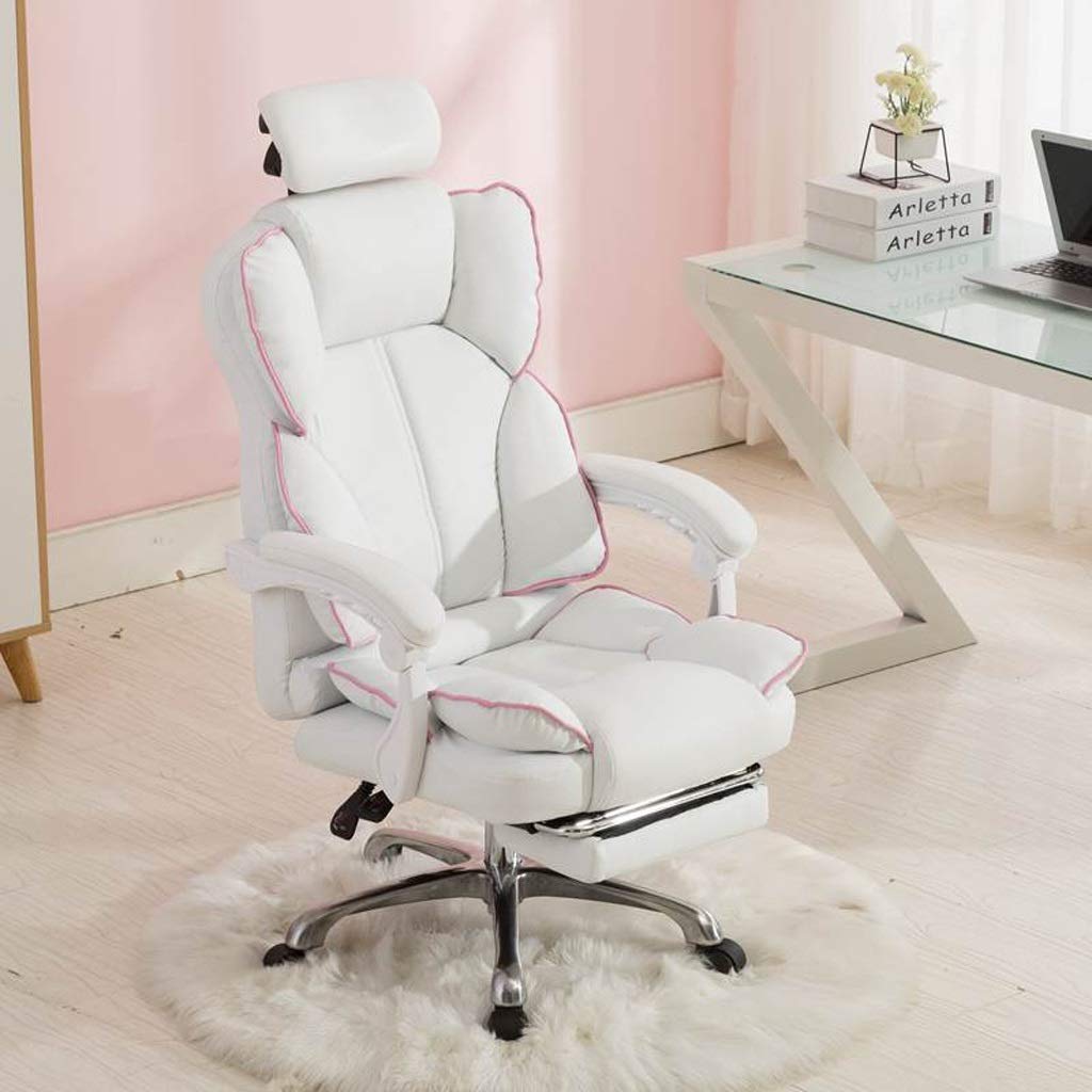 FMOGE Ergonomic Office Chair - High Back Computer Desk Chair with Adjustable Height and Reclining Function, Comfortable Home Office Chair for Long Hours Work (Pink) - Perfect for Home Office, Gaming, and Study Spaces