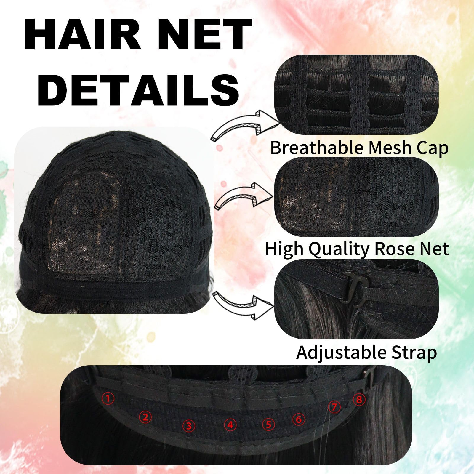 JoneTing Long Brown Braided Wig with Hair Cap for Women - Natural Looking Synthetic Braids for Anime Cosplay, Halloween Costume, Daily Wear & Party Dress Up