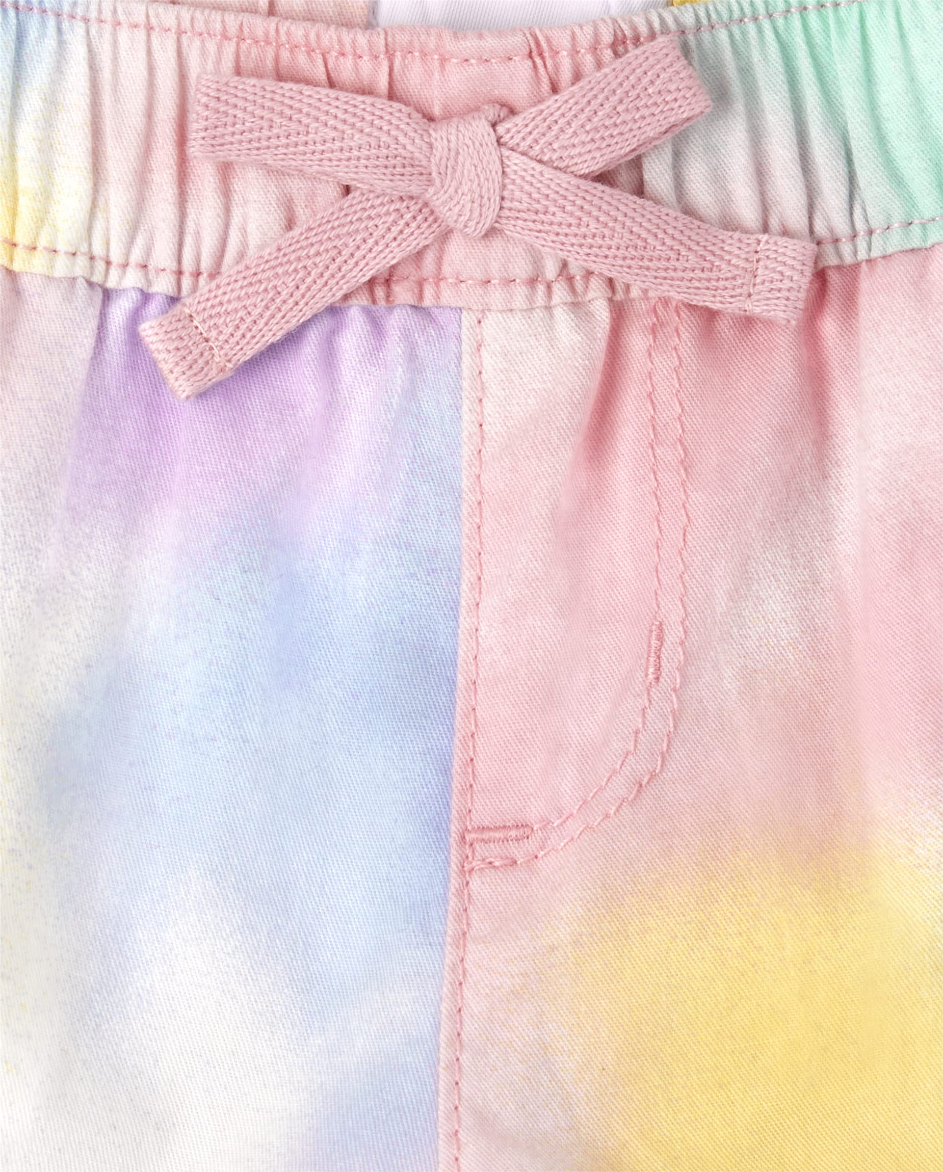 Girls' Denim Twill Pull-On Shorts for Play & School
