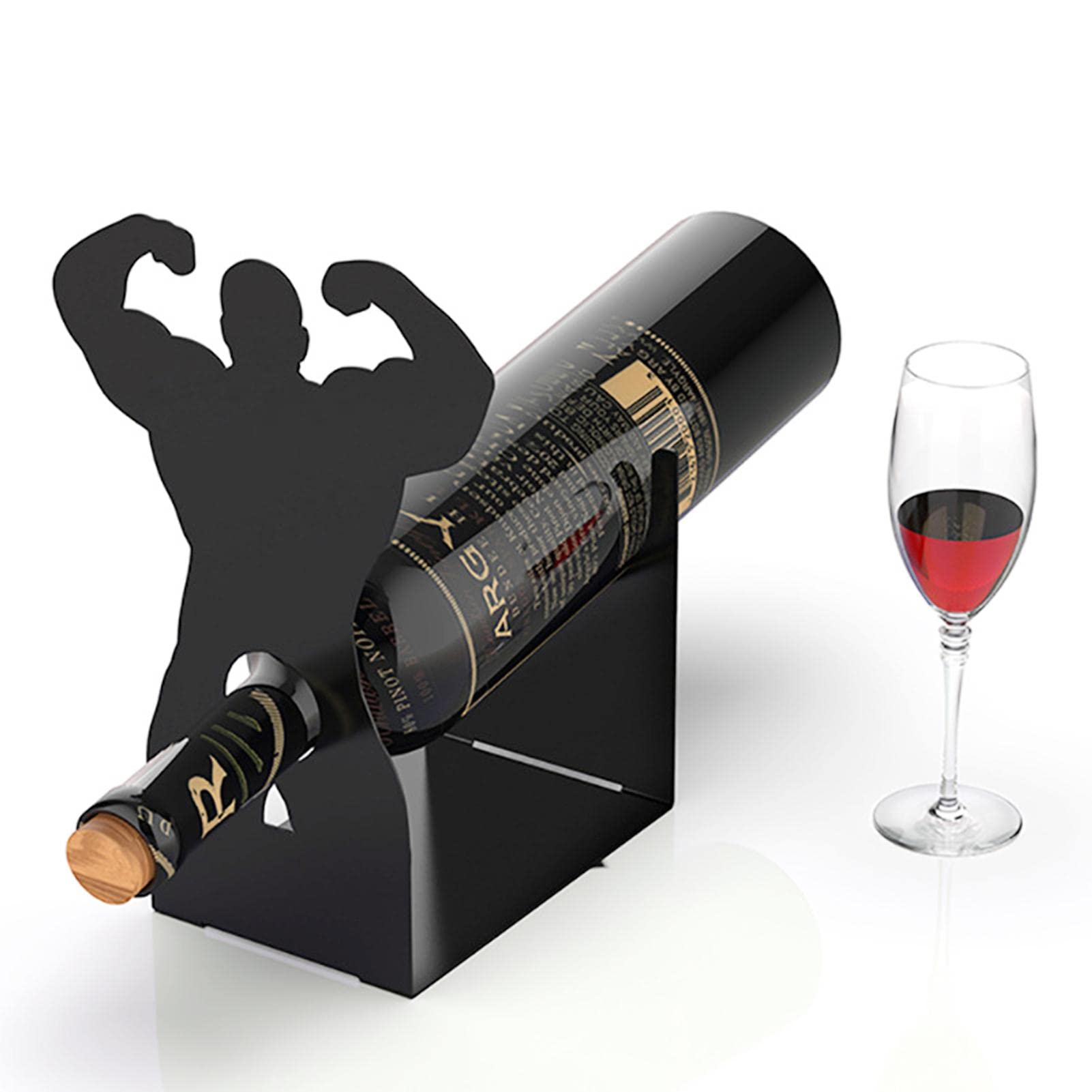 Besokuse Freestanding Wine Bottle Holder - Elegant Tabletop Wine Rack for Kitchen, Home Bar & Office Decor | Creative Wine Storage Solution for Red, White & Sparkling Wines | Perfect Gift for Wine Lovers & Housewarming