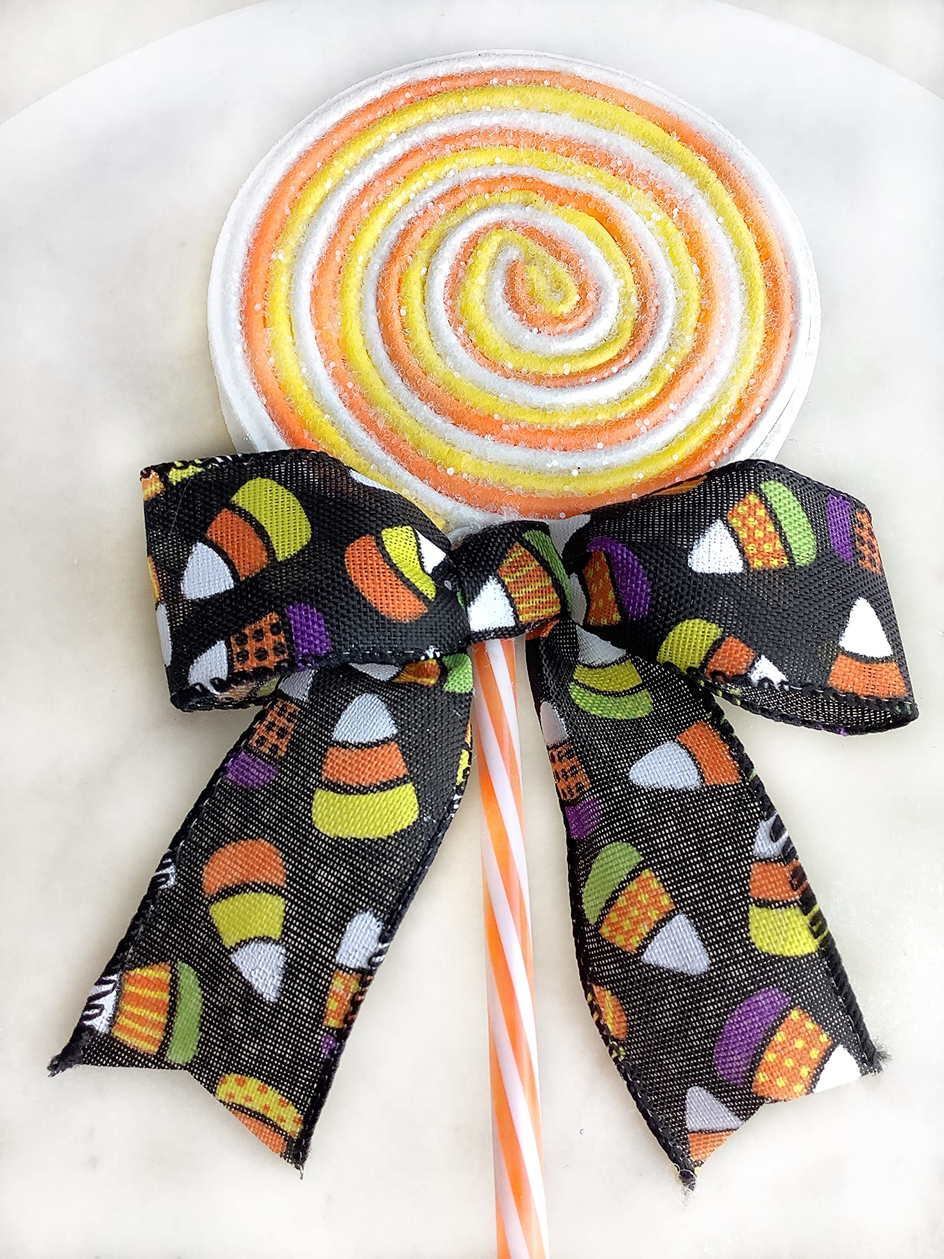 Halloween Candy Corn & Lollipop Decorations - Wreath Embellishments for Halloween Party