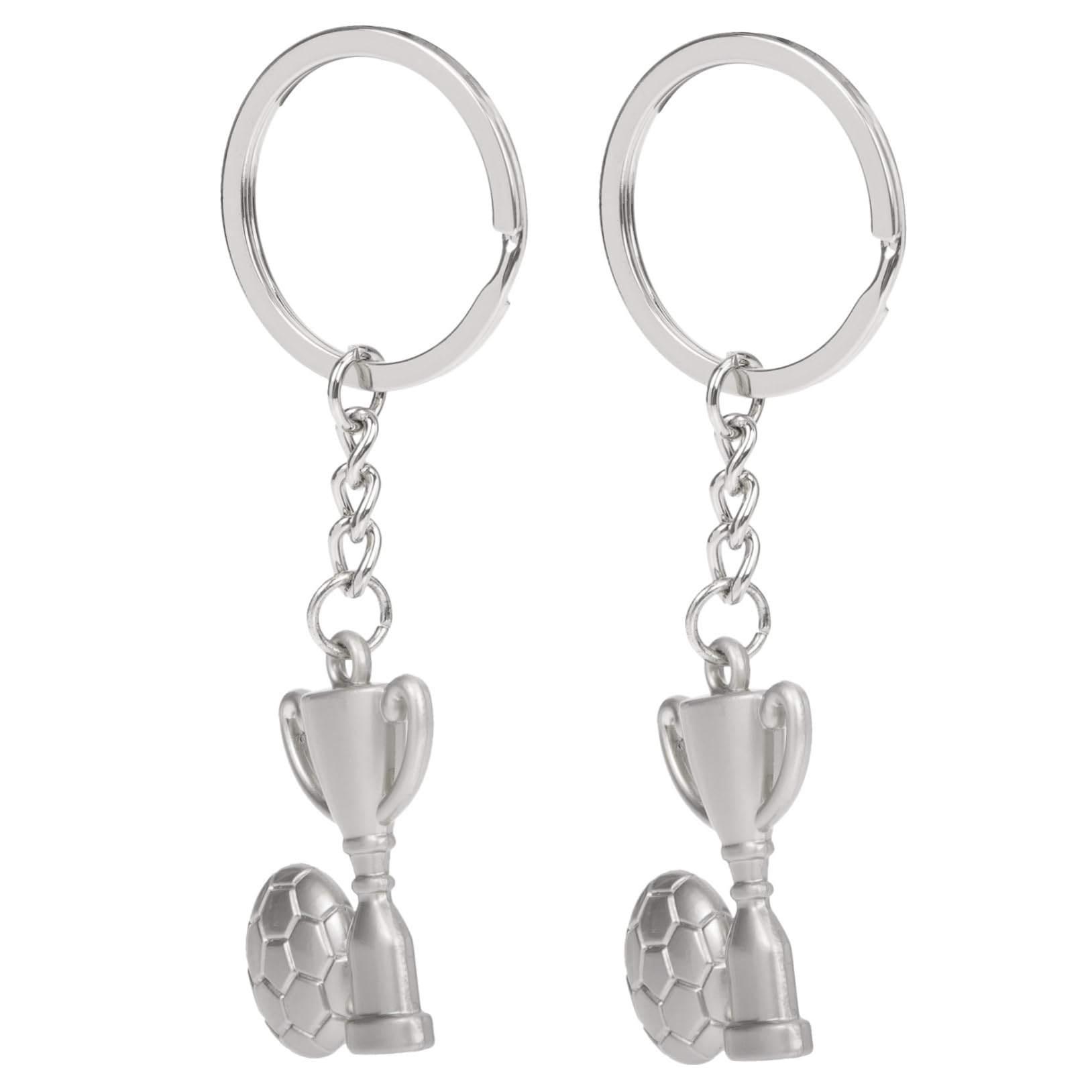 6 Pack Football Keychain - Stainless Steel Soccer Car Hanging Ornament for Football Fans | Perfect for Game Day Decor, Party Favors & Gifts for Soccer Lovers
