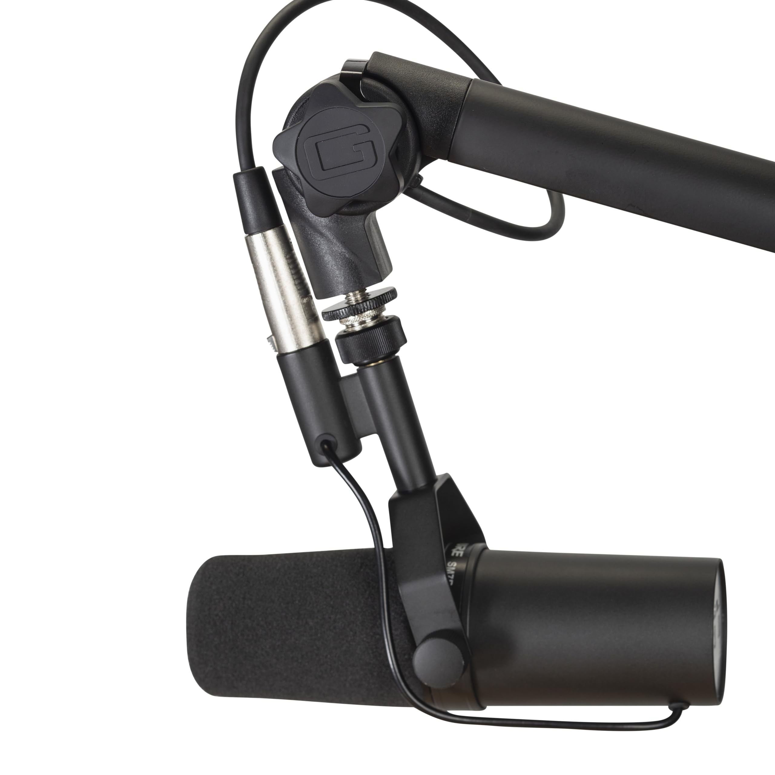 Gator Frameworks GFWBCBM3000 Deluxe Desk-Mounted Broadcast Microphone Boom Stand - Adjustable XLR Mic Arm for Podcasting, Streaming, Voice Recording & Home Studio Setup - Perfect for Podcasters, Gamers & Content Creators