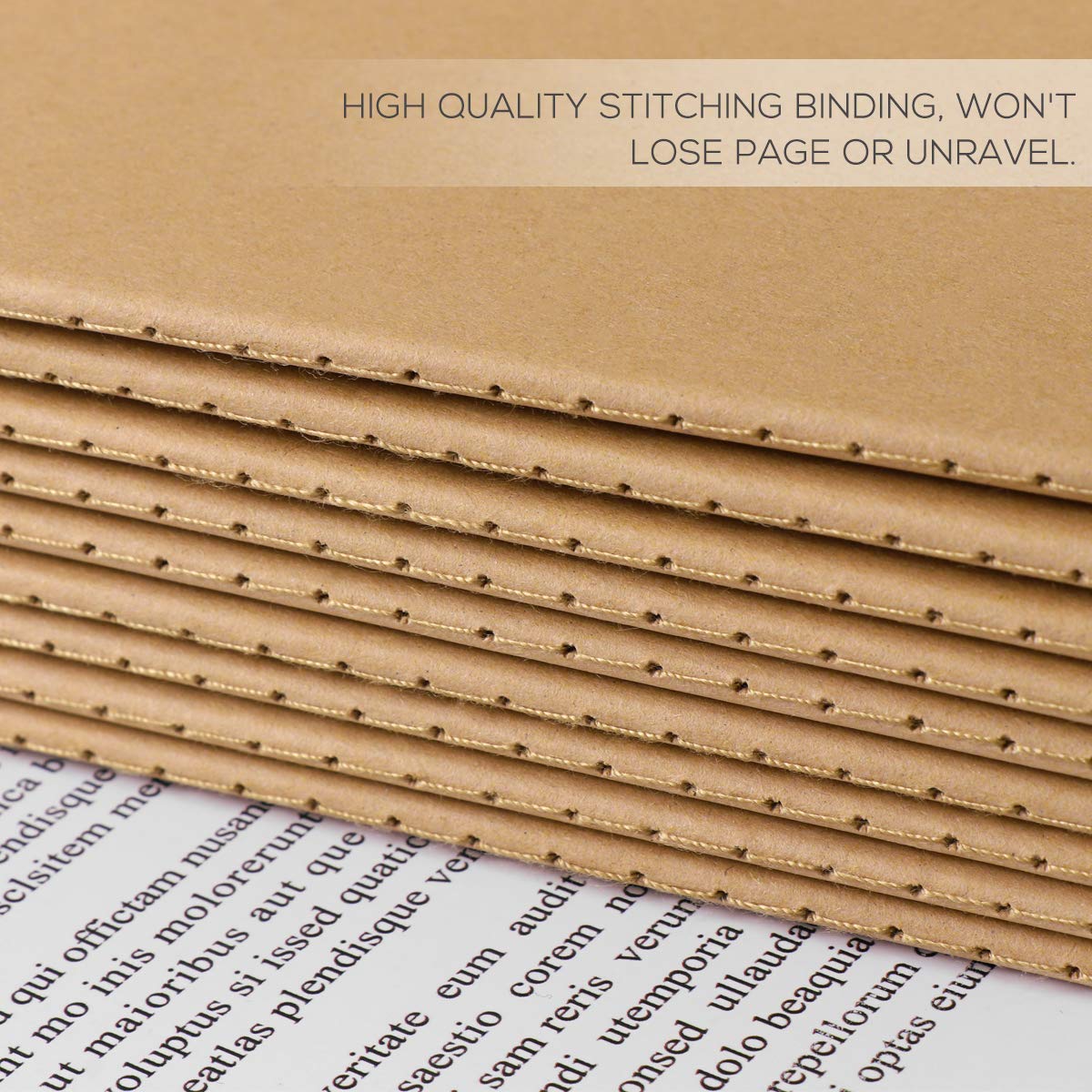 NUOBESTY Kraft Notebooks Bulk - 12 Pack A6 Spiral Bound Journals (5.5x3.9 inch) with Blank Brown Kraft Cover & Pages - Perfect for Travel, Office, School, Sketching & Note Taking