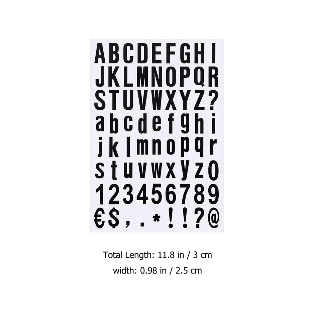 Jojofuny 10 Sheets Alphanumeric Stickers - Self-Adhesive Alphabet & Number Stickers for Bulletin Boards, Mailbox, DIY Crafts - Durable Vinyl Letter Decals for Home, Office & School Decor