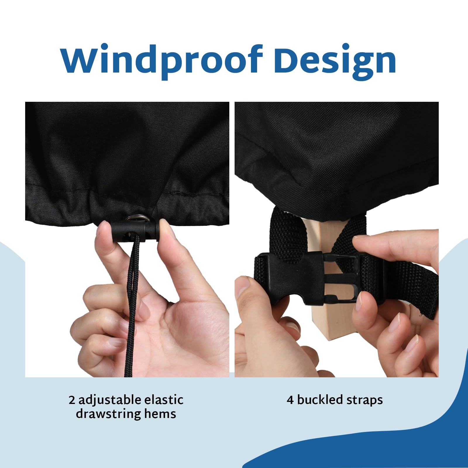 Waterproof Heavy Duty Patio Furniture Covers - 2 Pack Outdoor Chair Covers Fits 35