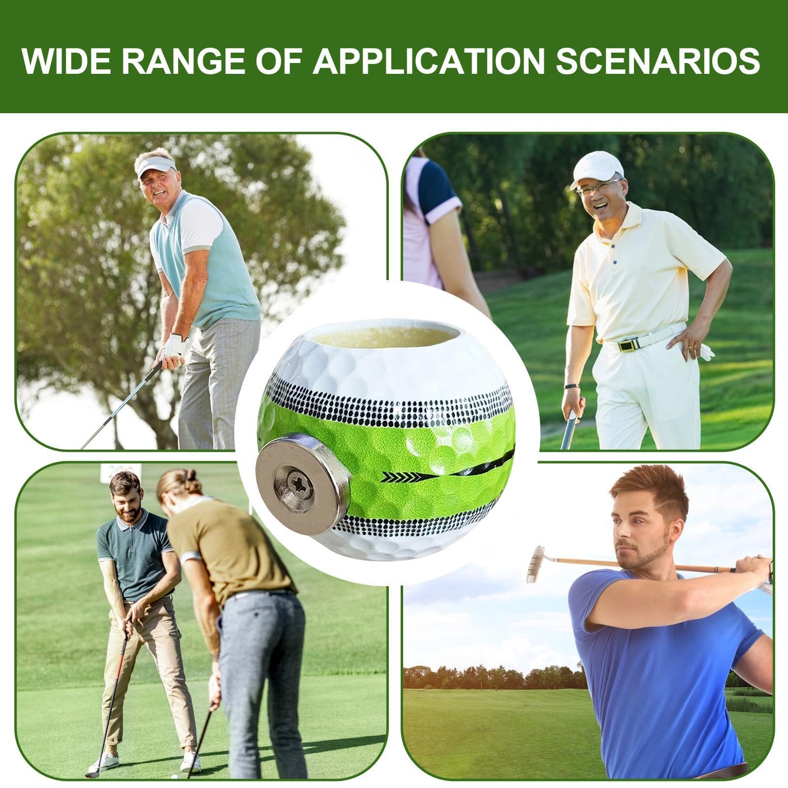Magnetic Golf Ball Cigarette Holder - Portable & Secure Golf Cart Accessory for Golfers | Perfect for On-Course Smoking Breaks & Golf Outings