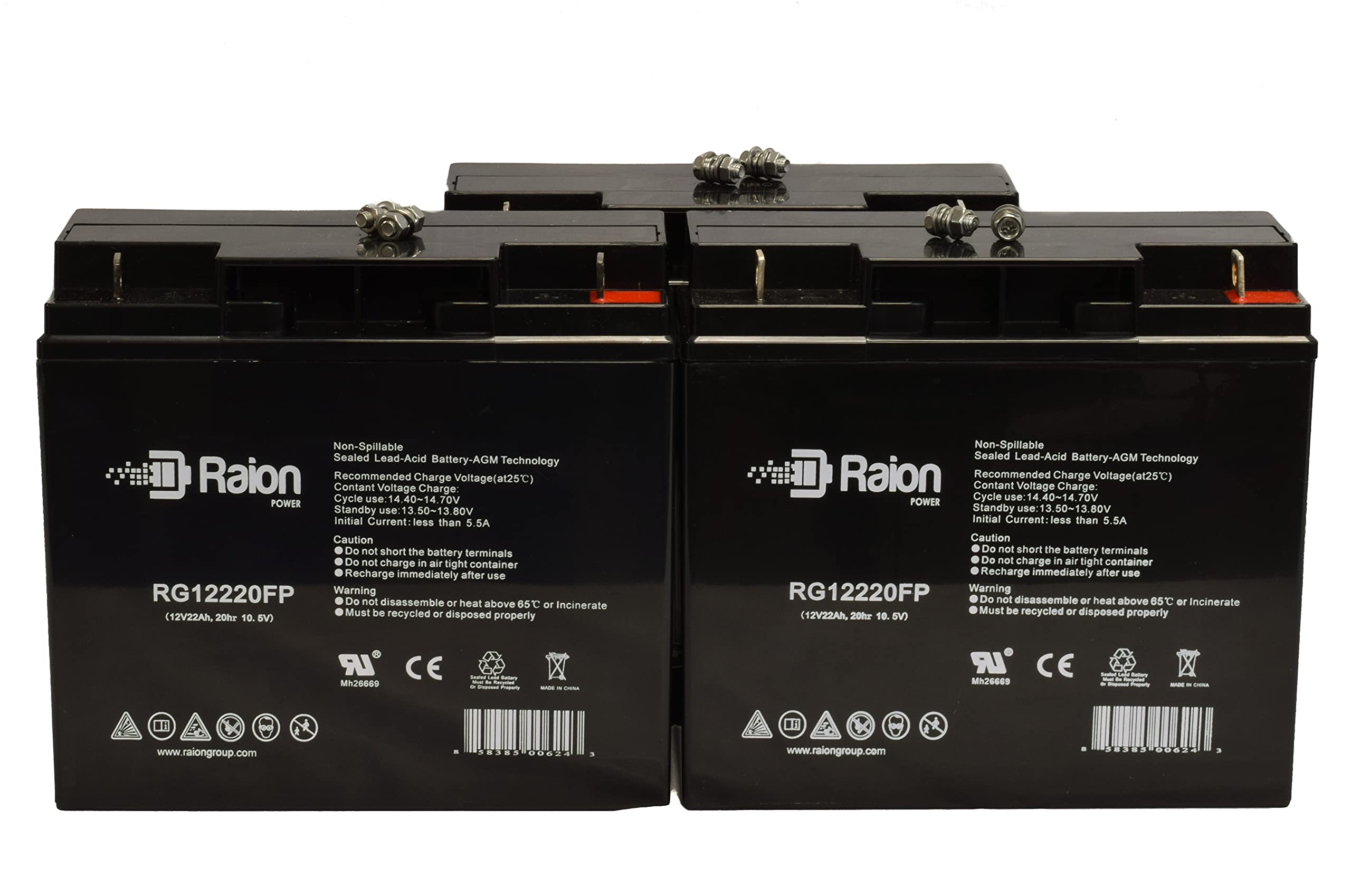 Raion Power 12V 22Ah AGM Replacement Battery for Diehard SCH 12-22-3 Jump Starter - 3 Pack - Perfect for Emergency Car Jump Starts, Power Outages & Outdoor Adventures