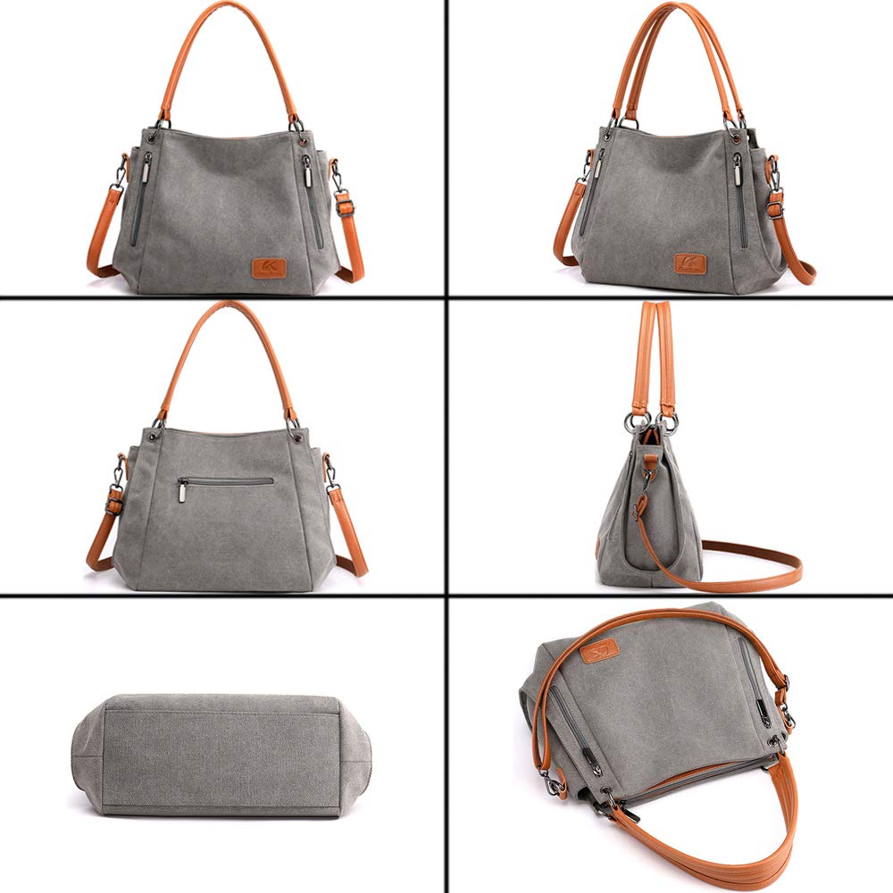 ZiMing Women's Canvas Tote Bag - Stylish Shoulder Bag & Crossbody Purse for Casual Outings, Work, and Travel | Durable Ladies Handbag with Spacious Compartment
