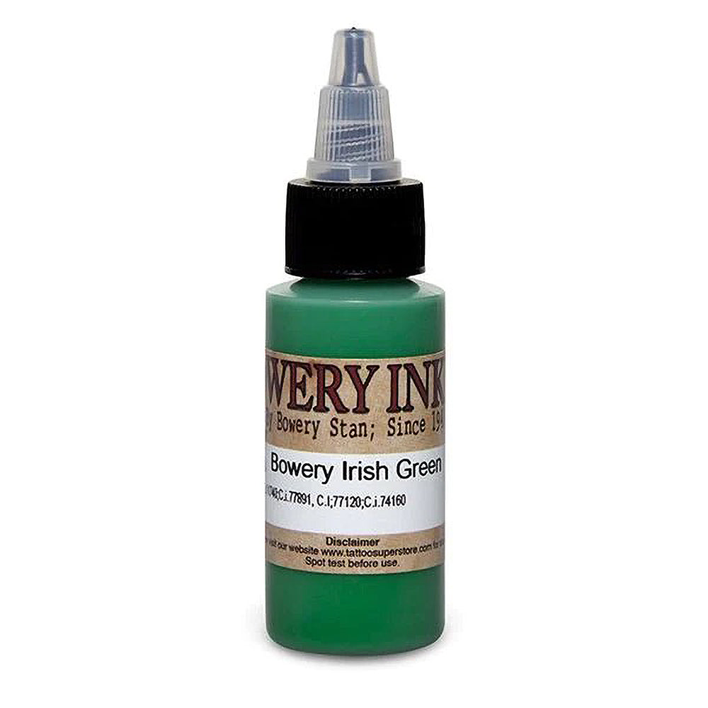 Irish Green Tattoo Ink - Bowery Artist Series by Intenze - Professional Body Art Supplies for Tattoo Artists - Perfect for Realism, Traditional & Neo-Traditional Tattoos