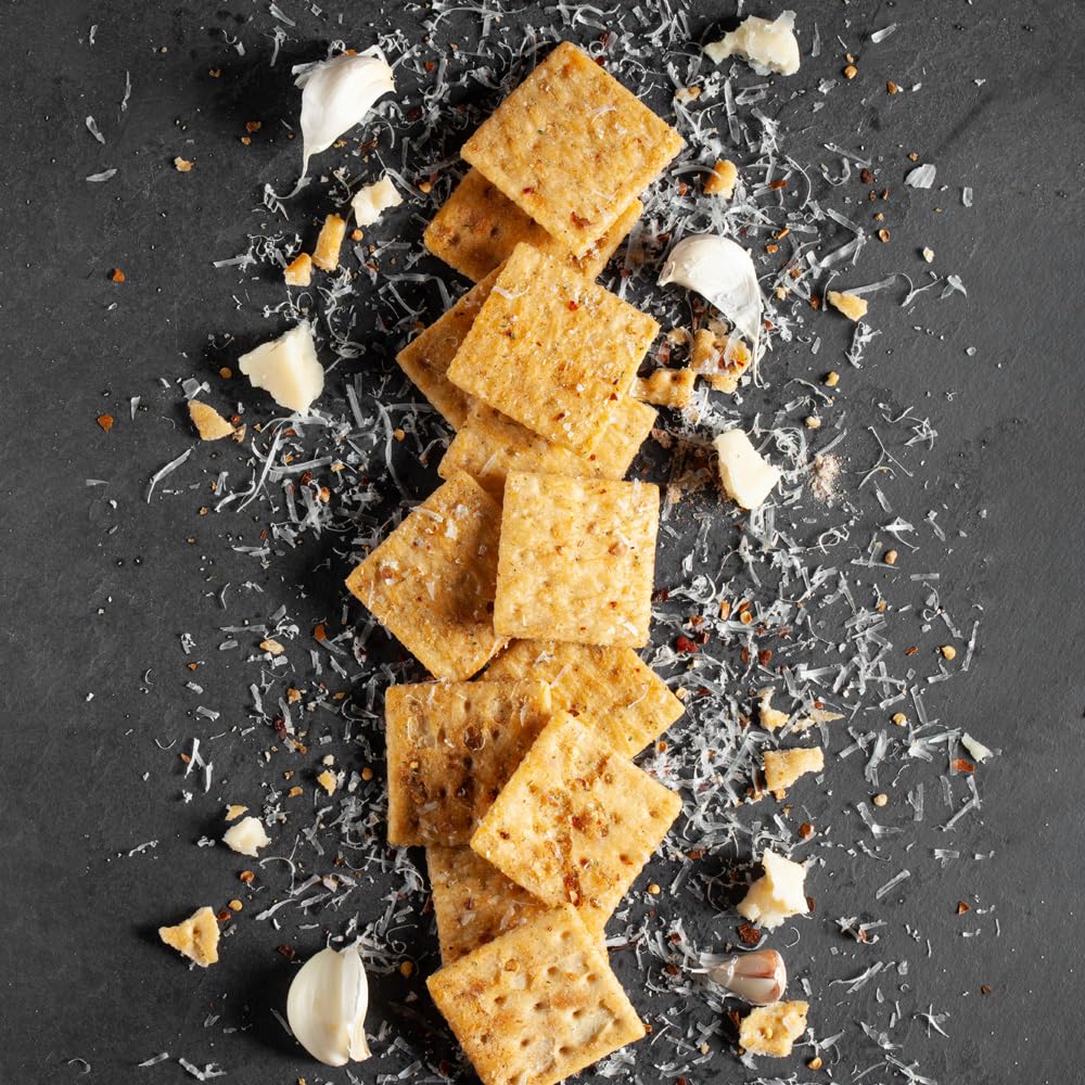 Sherman's Tennessee Hot Crackers - Spicy Snack Crackers Variety Pack (4 Flavors: Original, Fiesta, Garlic Parmesan, White Cheddar) - Perfect for Parties, Game Nights & Office Snacks