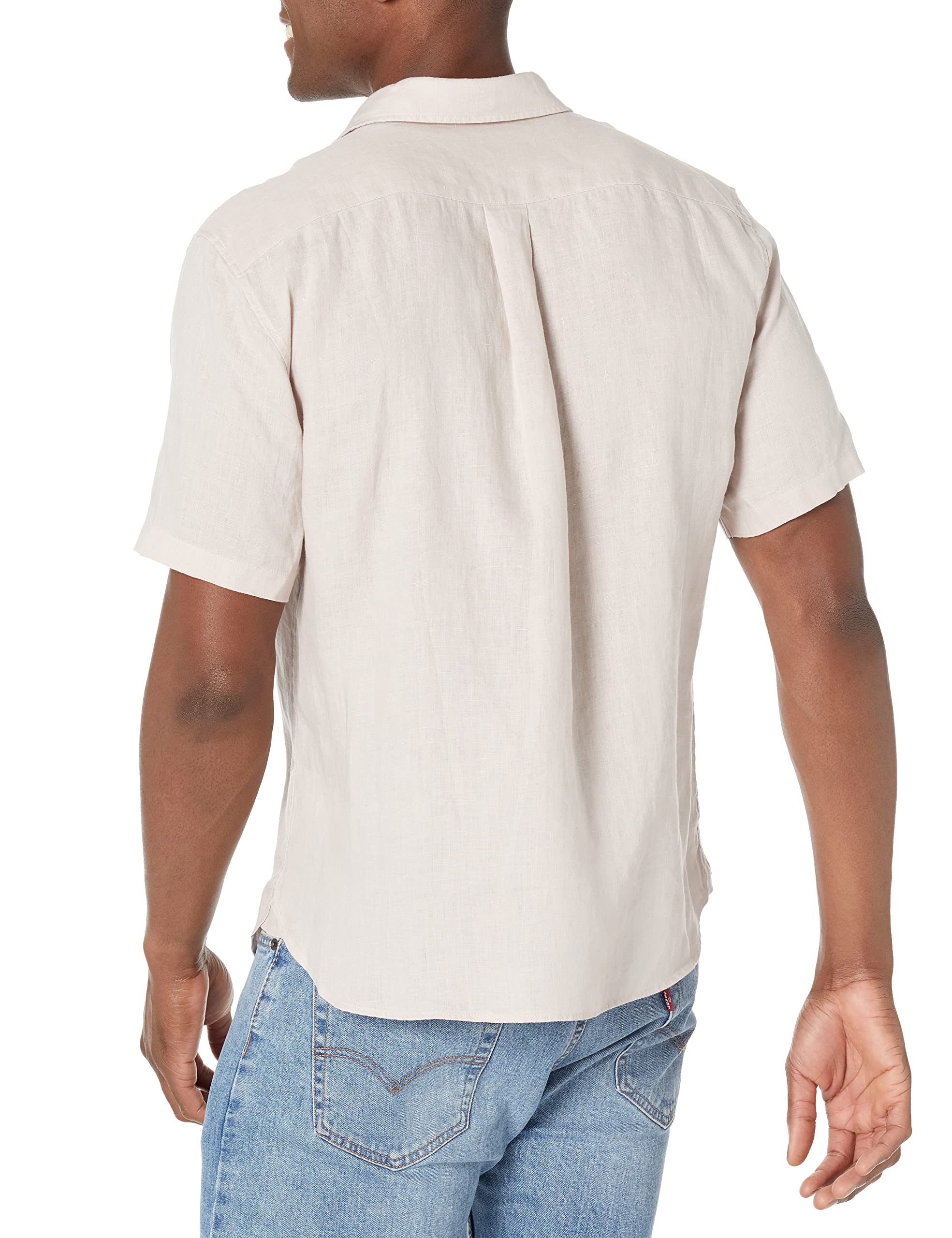 Vince Men's Linen Short Sleeve Button Down Shirt - Breathable Summer Casual Wear for Beach, Travel & Outdoor Activities