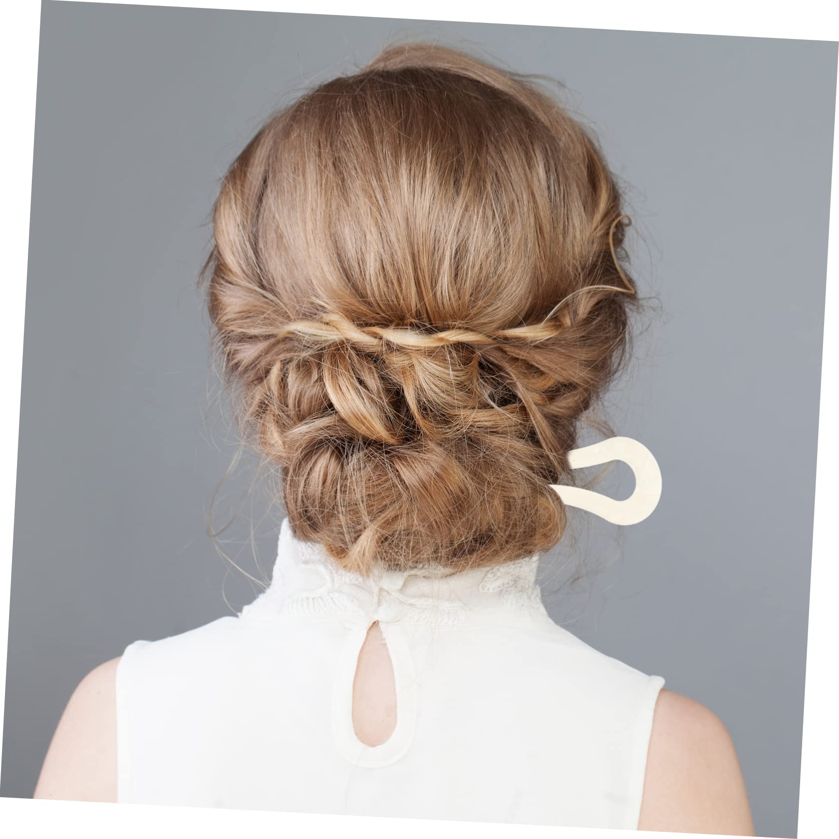 Lurrose Women's Hair Clips 5-Pack U-Shape Hair Sticks - French Style Cellulose Acetate Tortoise Shell Hair Pins for Women, Ladies & Bridal Hairstyles - Perfect for Weddings, Parties & Everyday Elegant Looks