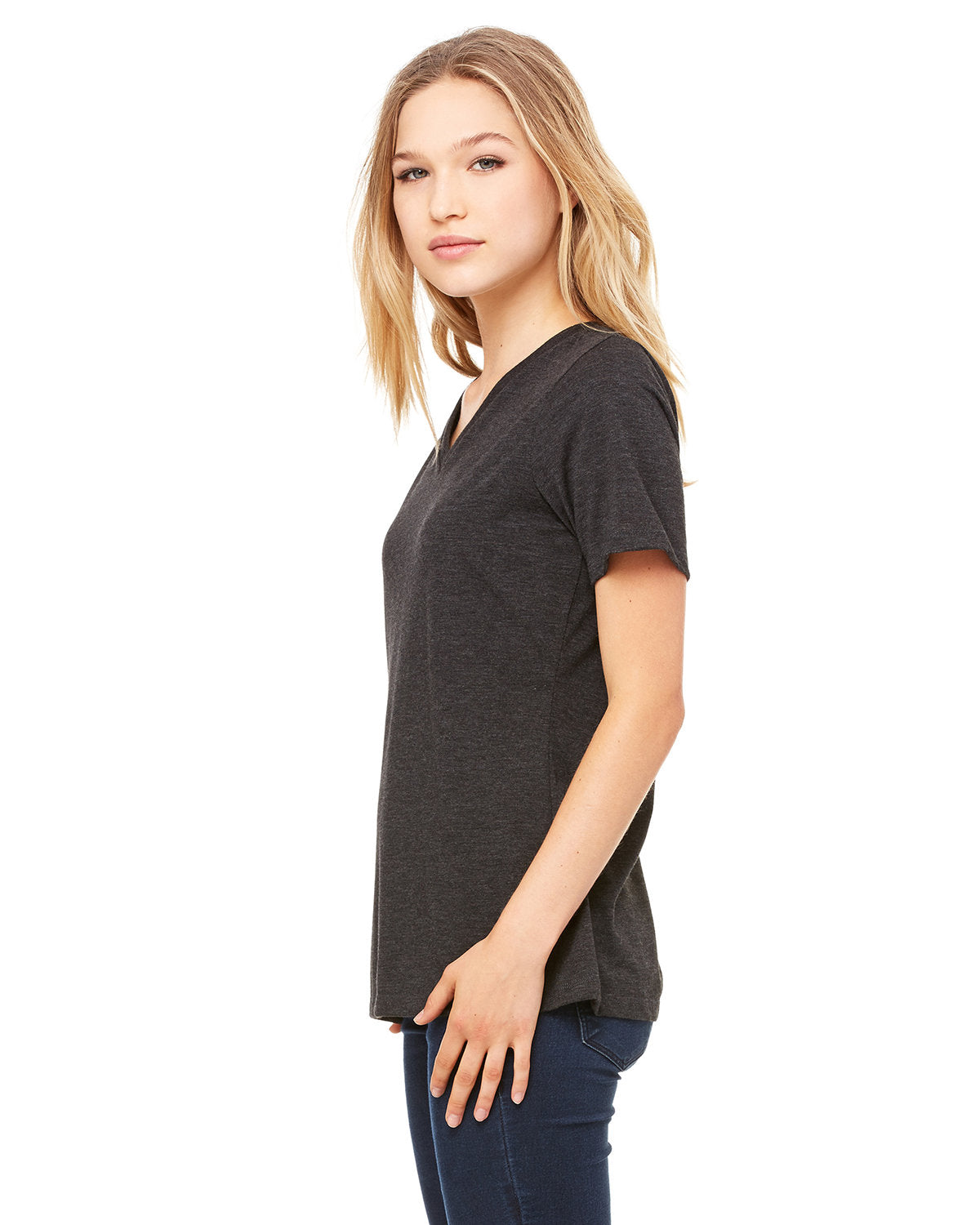 Bella + Canvas 6405 Women's Relaxed Fit Jersey V-Neck T-Shirt | Soft Cotton Tee for Casual Wear, Layering & Everyday Comfort