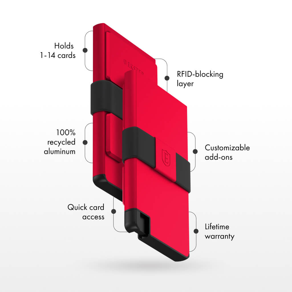 Ekster Pro RFID Blocking Aluminum Card Holder - Slim Minimalist Wallet for Men & Women - Perfect for Travel, Business & Everyday Carry