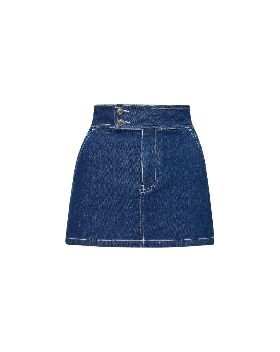Stylish Bowen Denim Mini Skirt for Women - High Waisted Stretch Denim Short Skirt - Perfect for Casual Outfits, Parties & Summer Fashion