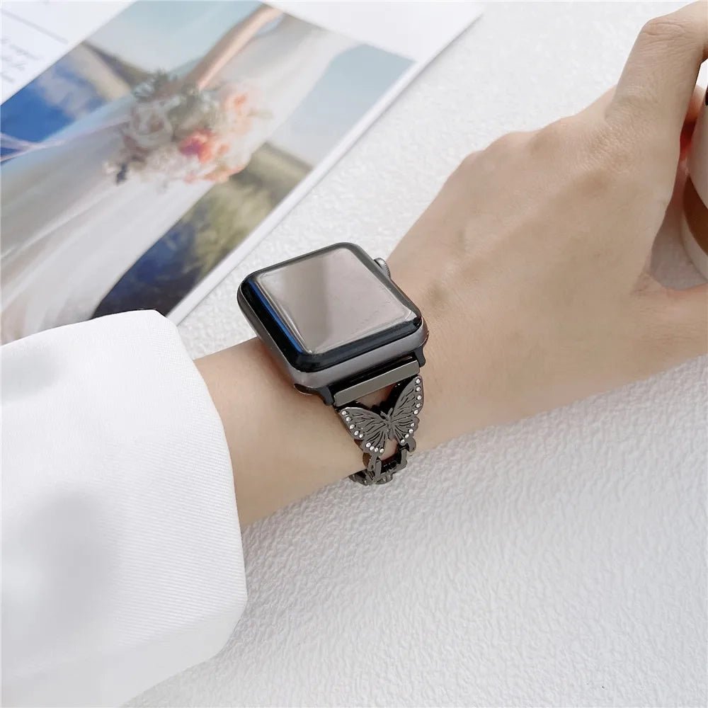 Luxury MajesticLuxe Wing Apple Watch Band for Women - Elegant & Stylish Replacement Strap for Workouts, Office & Everyday Wear