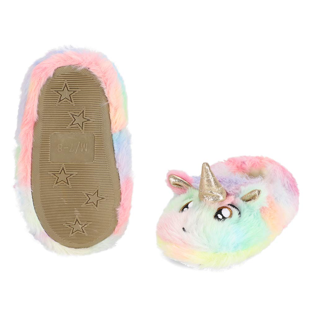 **Warm Cartoon Animal Slippers for Girls & Toddlers - Cozy Plush House Shoes for Kids - Perfect for Indoor Winter Comfort**