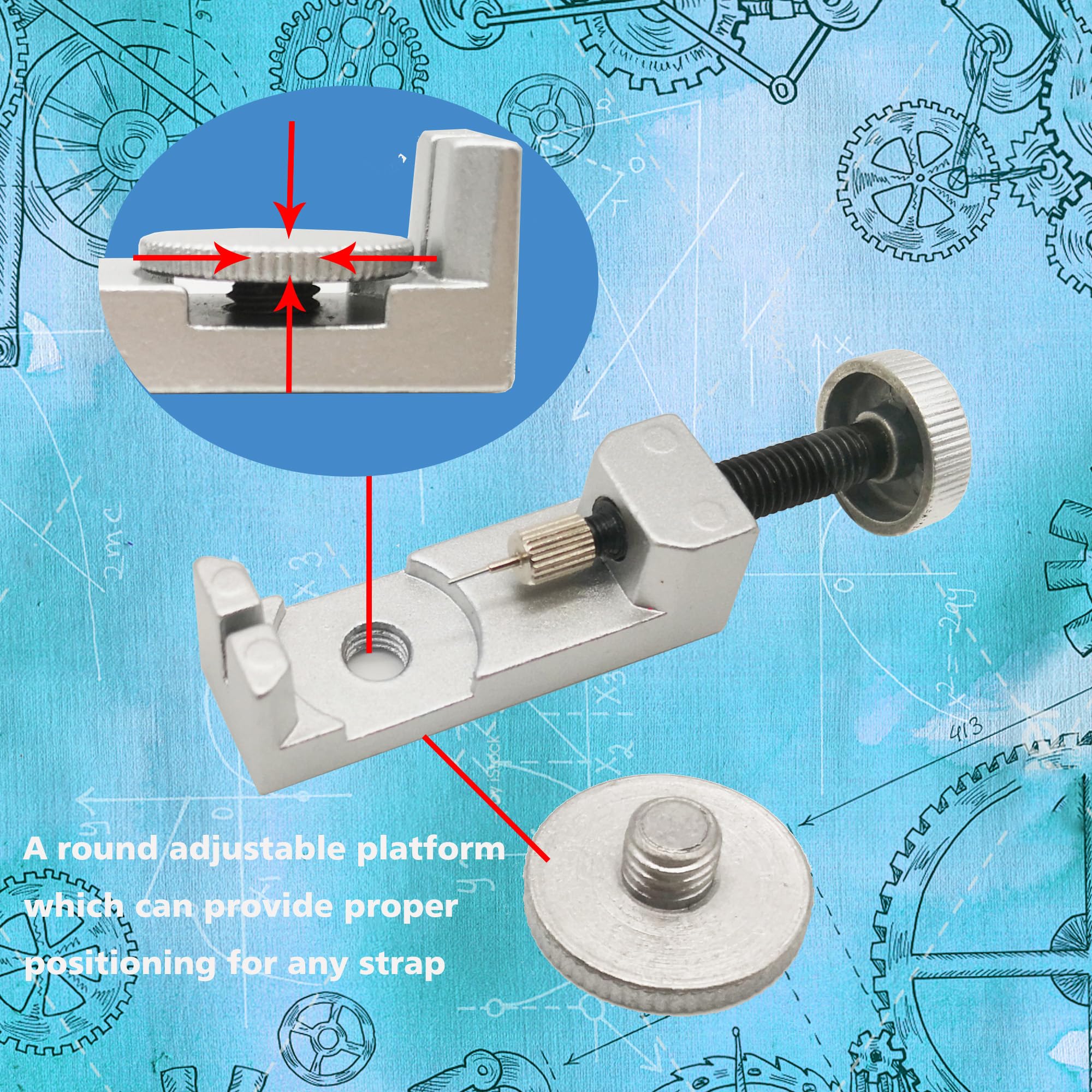 Professional Watch Link Removal Tool Kit with 10 Extra Pins - Stainless Steel Watch Band Sizing Adjustment Tool for Bracelet Repair - Perfect for Watch Repair Shops, Jewelers & DIY Watch Maintenance