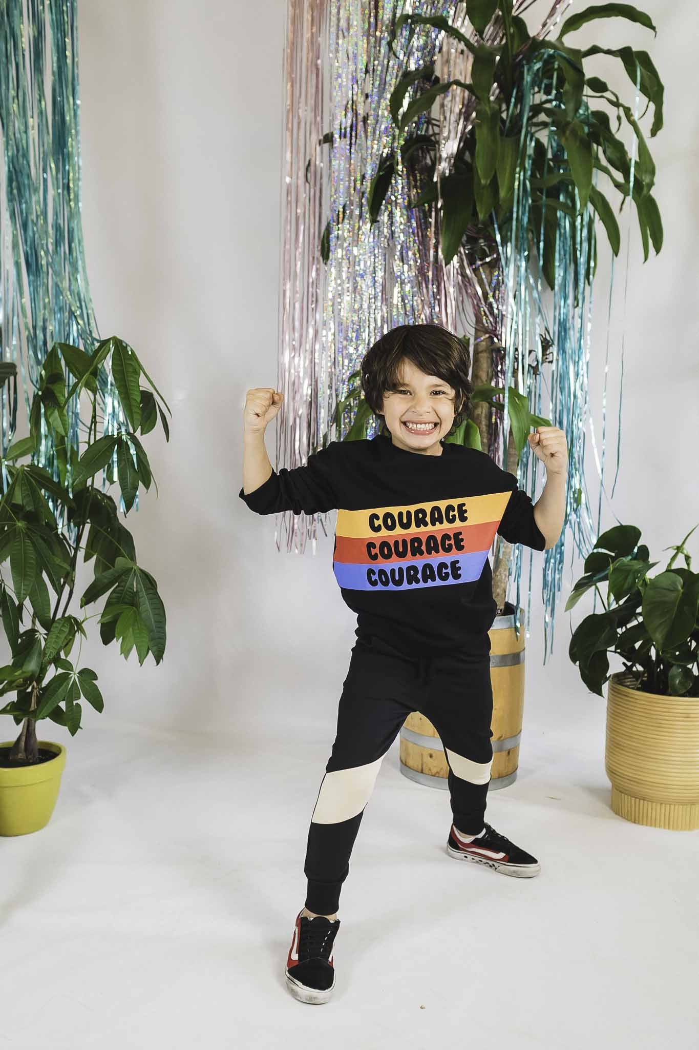 Courage French Terry Sweater for Toddlers - Unisex Cotton Pullover for Boys & Girls | Perfect for Playdates, Preschool & Cozy Family Outings