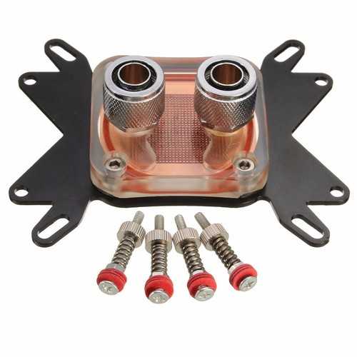 50mm Copper Base CPU Water Cooling Block for Intel & AMD - High-Performance Liquid Cooling Solution for Gaming PCs & Workstations