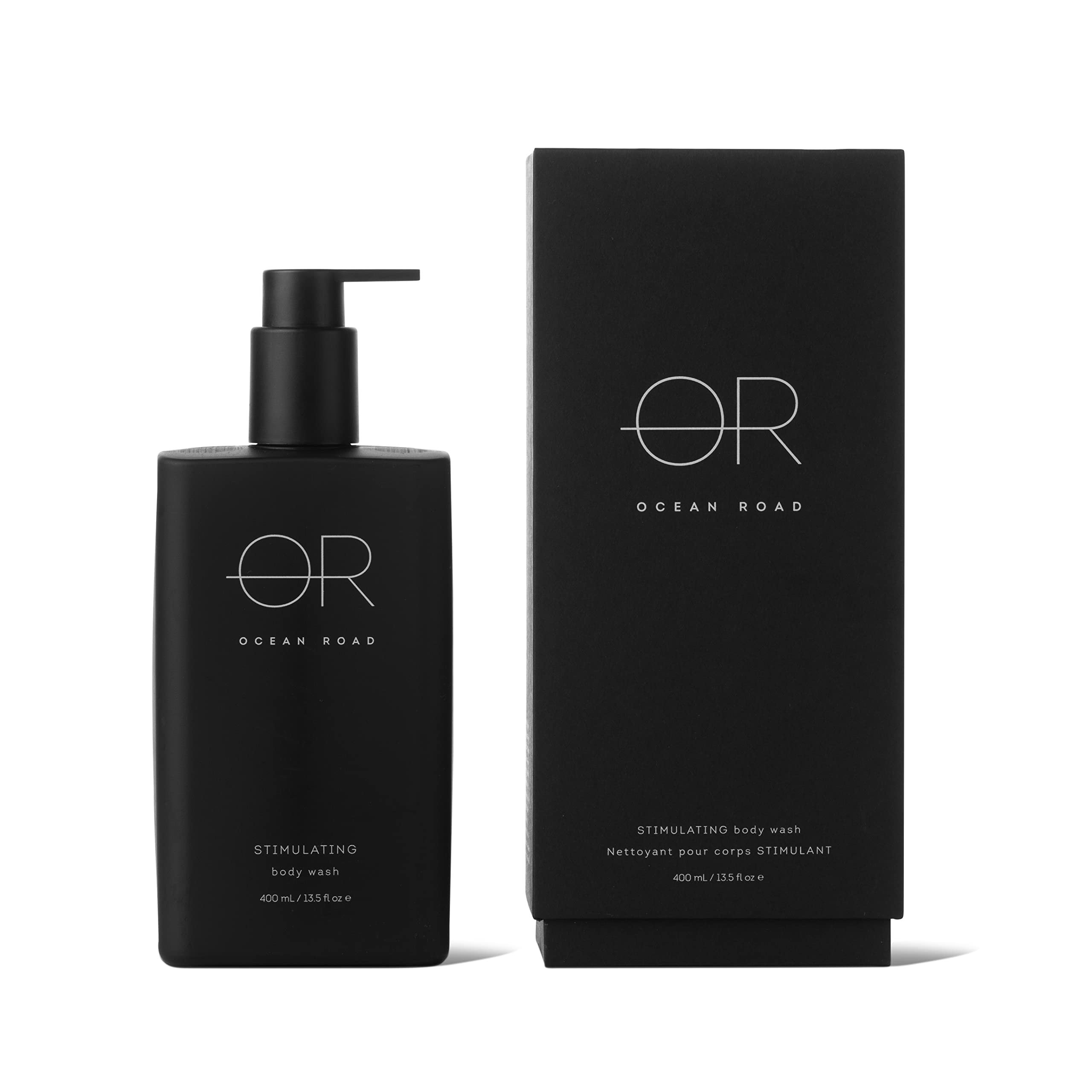 Ocean Road Black Body Wash 13.5 fl oz - Luxurious Deep Cleansing & Hydrating Shower Gel for Men & Women, Leaves Skin Silky Smooth & Refreshed | Perfect for Daily Shower, Spa Day & Gift Giving