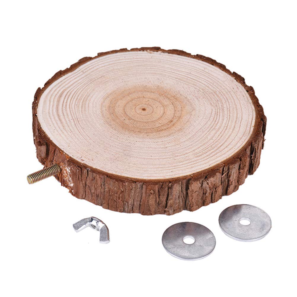 Totority Wooden Bird Play Stand for Cockatiels & Parrots - Natural Wood Perch, Springboard & Platform with Long Tail Design | Perfect for Bird Cages, Playtime & Training | Great for Small to Medium Birds Like Cockatiels, Lovebirds & Conures