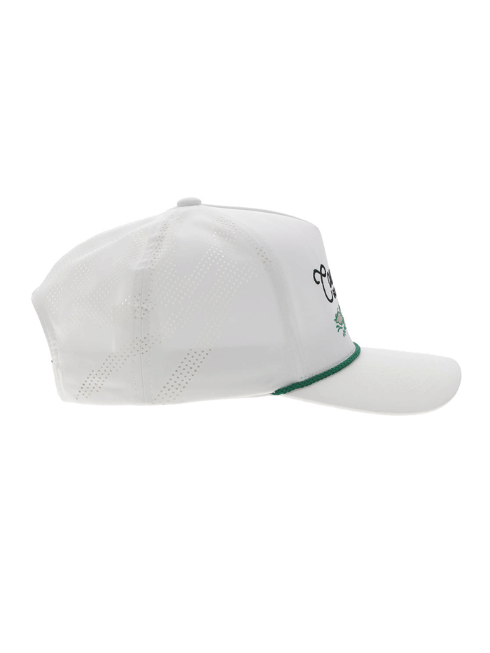 Hooey 2517T WH Cowboy Golf Mid Profile Snapback Trucker Hat - White | Stylish & Comfortable for Golf, Outdoor & Casual Wear