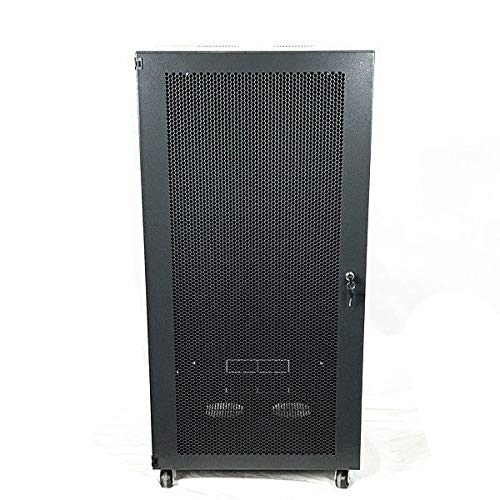 18U Wall Mount Server Rack Cabinet with Lockable Glass Door - Network Equipment Enclosure for Data Centers, Offices & Home Use