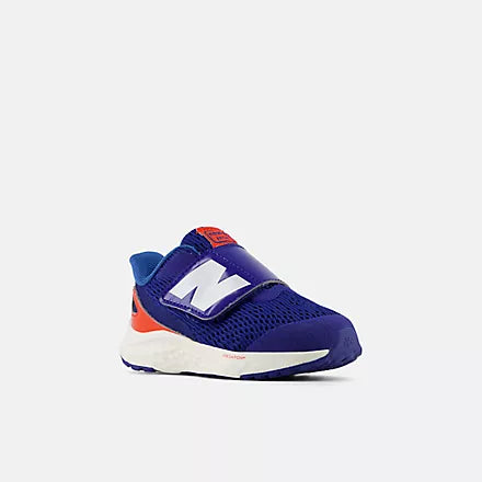 New Balance Arishi V4 Hook and Loop Running Shoes for Infants - Navy/White - Lightweight & Comfortable for Toddlers - Perfect for Playtime, Walks, and Everyday Wear