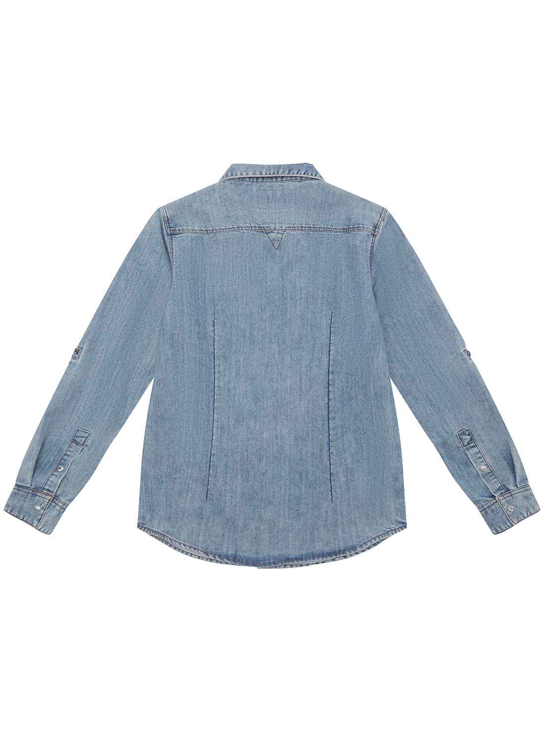 Blue Denim Long Sleeve Shirt for Men - Comfortable Casual Button Down Shirt - Perfect for Work, Office, and Everyday Wear (Size 2-7)