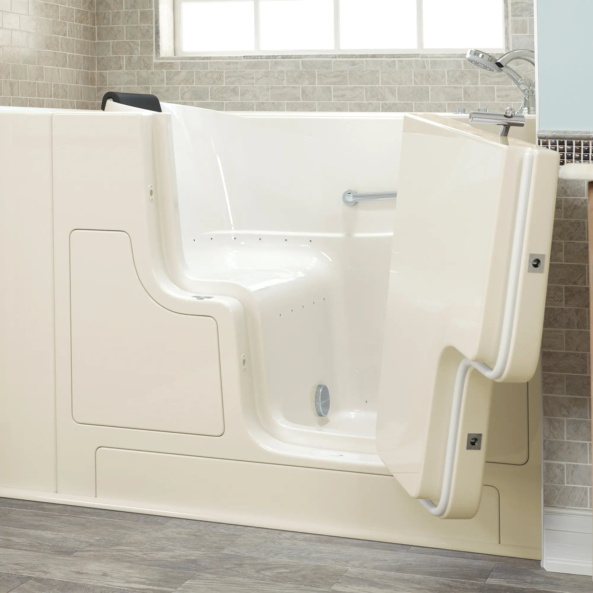 Premium 30 x 52 Inch Gelcoat Walk-In Bathtub with Air Spa System - Right Hand Drain & Faucet - Ideal for Elderly & Mobility Impaired Users - Perfect for Relaxation & Hydrotherapy at Home