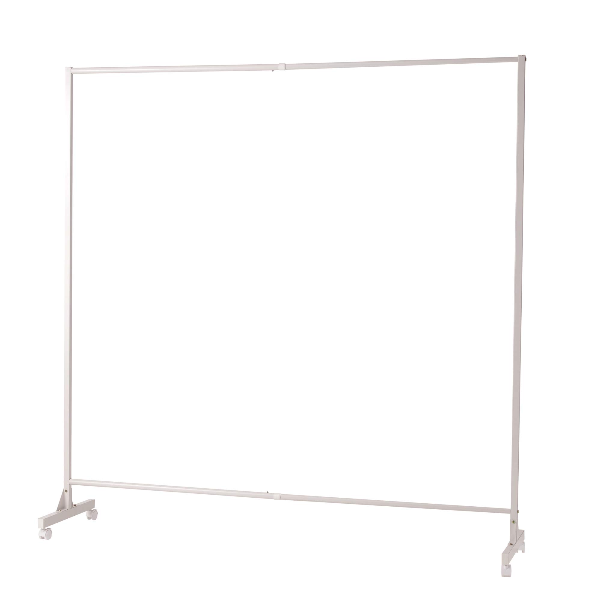 Expandable Privacy Room Divider with White Frame & Blackout Fabric - Portable Partition Screen for Home Office, Bedroom, or Studio - Don't Look at Me Room Separator