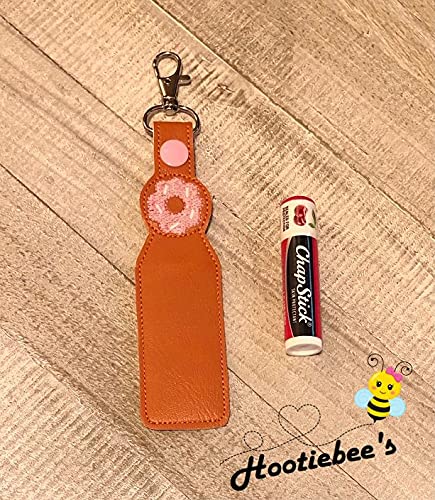 Donut-Shaped Hand Sanitizer Holder & Lip Balm Holder - Cute Keychain for Purse, Backpack, Gym Bag - Perfect for Travel, School, Office, and Daily Use