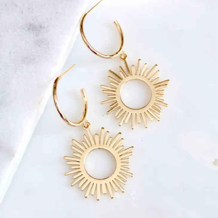 Sol Earrings - Minimalist Gold Hoop Earrings for Women | Dainty Everyday Jewelry for Casual & Office Wear