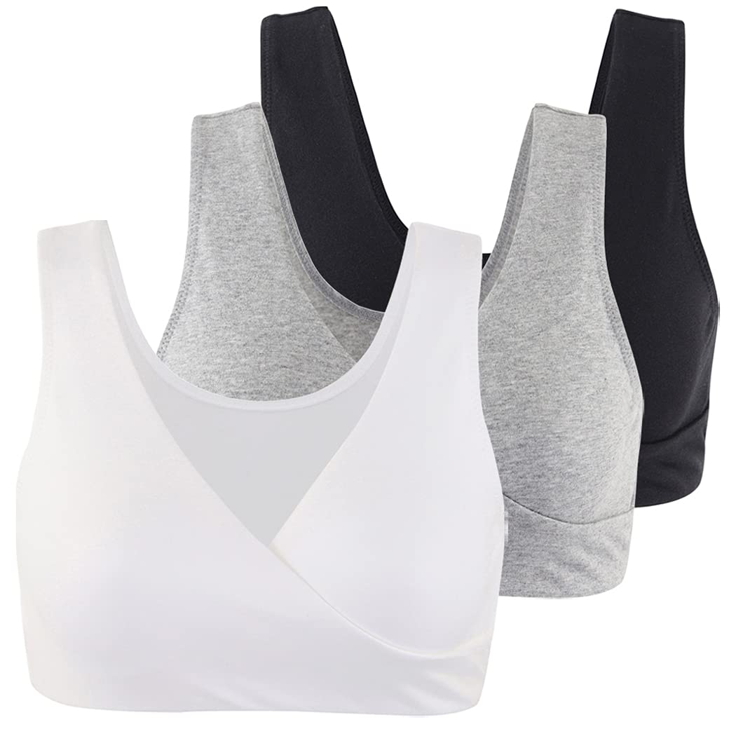 COLOMI Wireless Maternity Nursing Bra - Cotton Breastfeeding Bra for Comfort & Sleep - Perfect for Nursing Moms at Home, Work & Travel
