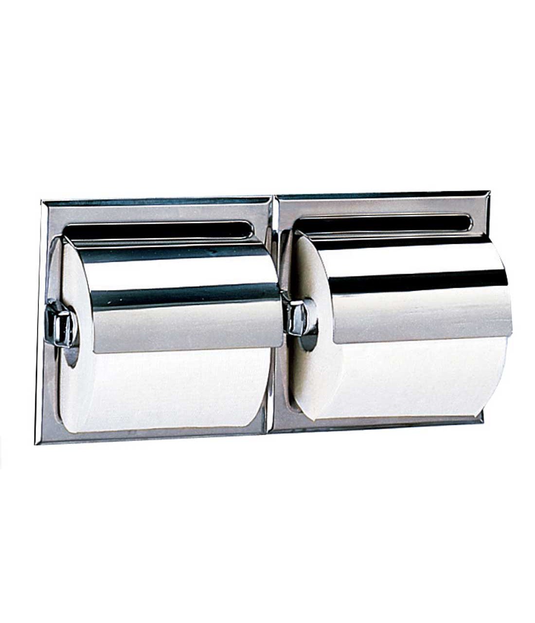 Stainless Steel Toilet Paper Dispenser - Wall Mounted Bathroom Tissue Holder with Easy Roll Change - Perfect for Home, Office, and Public Restrooms