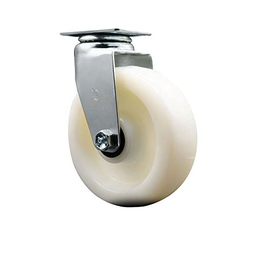 Swivel - No Brake - White