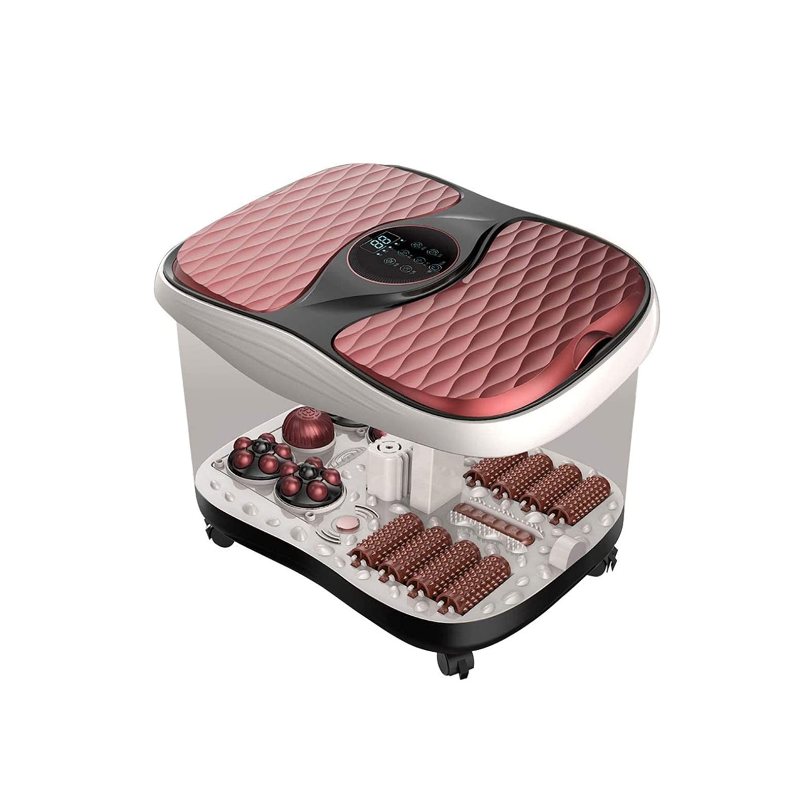 Electric Foot Spa Massager with Heat, Bubbles & Rollers - Adjustable Temperature, Timer & Modes - Pedicure Stone for Relaxation & Cleaning - Perfect for Home Spa, Post-Workout Recovery & Gift Giving