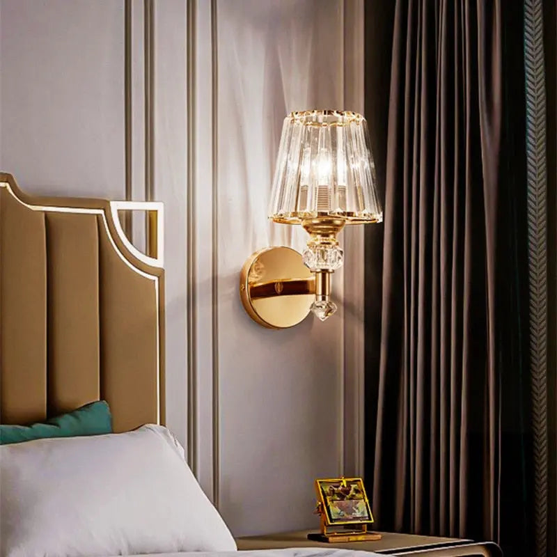 Elegant Mavis Crystal Wall Sconce Lights - Modern Home Decor for Living Room, Bedroom, Hallway & Entryway Lighting