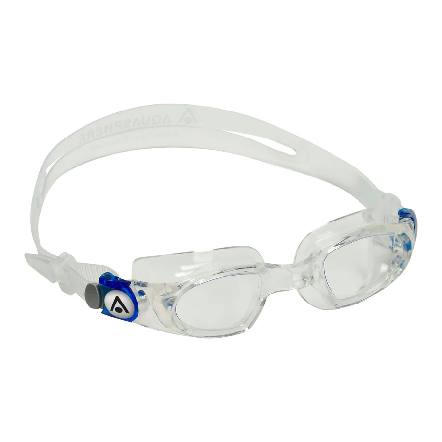 Aqua Sphere Mako2.A1 Swimming Goggles - Transparent Blue Frame with Clear Lens for Pool, Open Water & Triathlon Training
