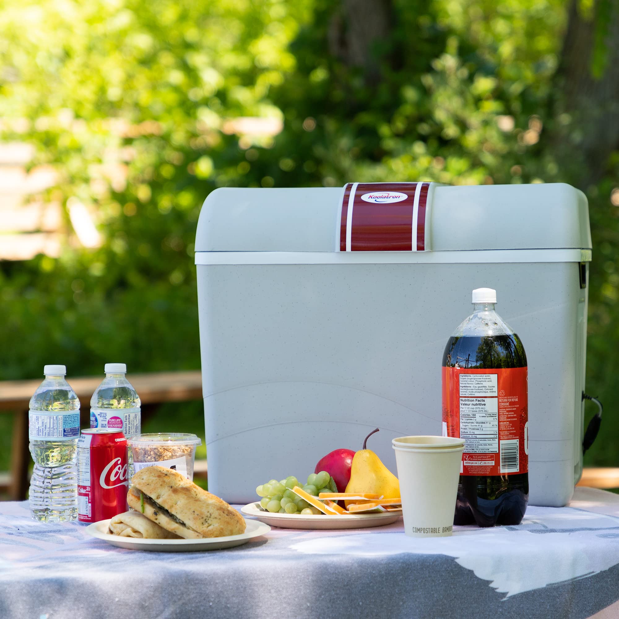 Koolatron 45 Quart Portable Electric Cooler & Warmer - 12V Car Refrigerator for Camping, Travel, Road Trips, Boats & Trucks | Insulated Hard-Sided Cooler for Food & Drinks | Perfect for Picnics, Beach Days & Outdoor Adventures