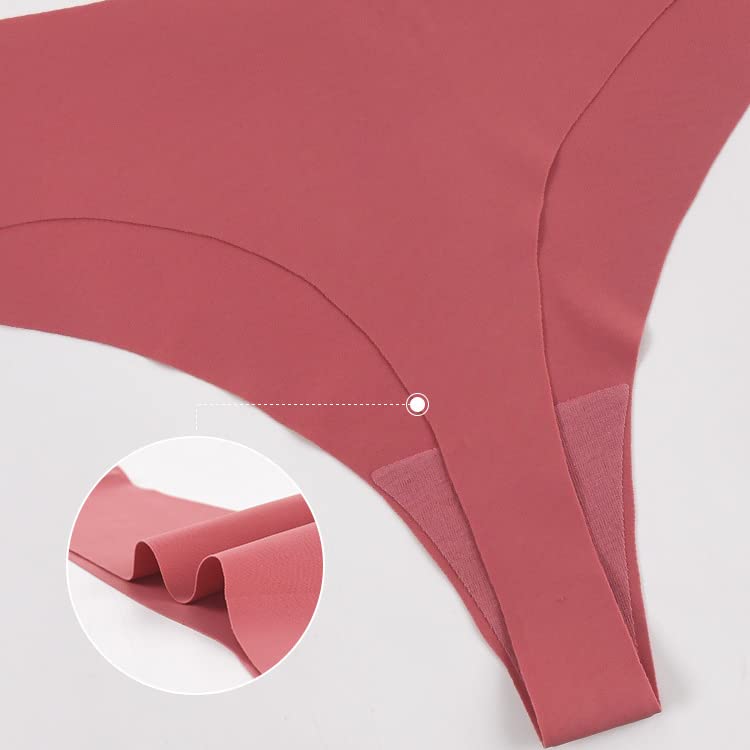 Seamless Cotton Thong Underwear for Women - Breathable T-Back Panties 3-6 Pack - Comfortable Everyday Wear & Yoga Workout Essentials