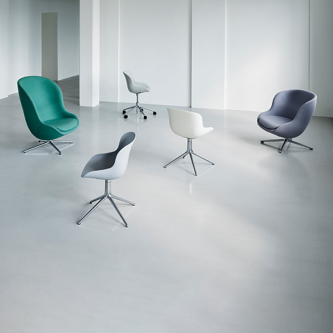 Modern Hyg Lounge Chair with Low Swivel Base - Comfortable Recliner for Living Room, Bedroom, or Office Relaxation